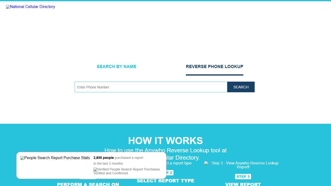 Anywho Reverse Lookup National Cellular Directory